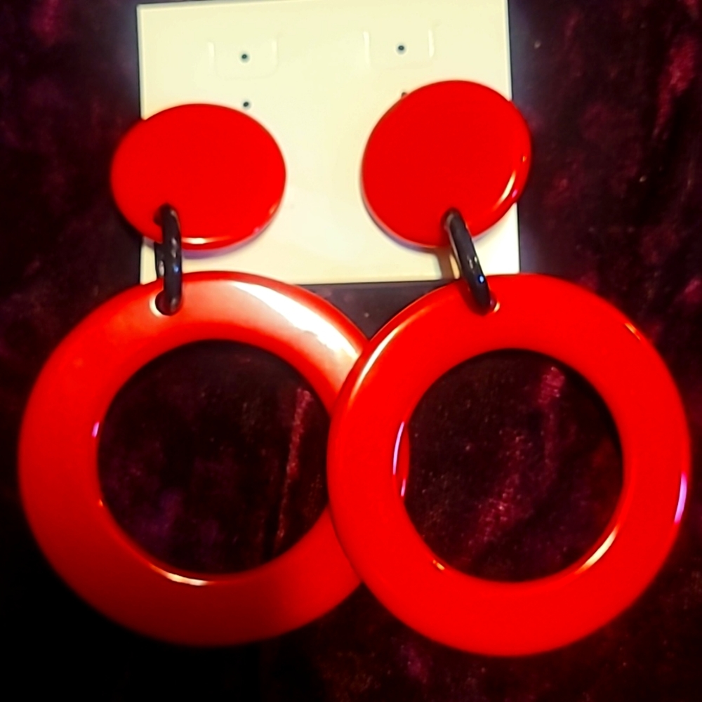 Vintage 80 art Deco earrings